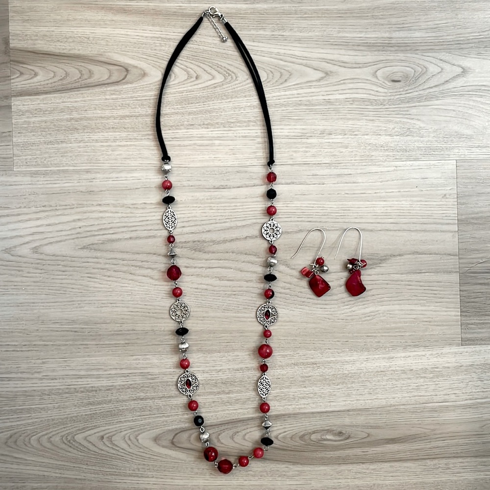 Necklace with matching earrings